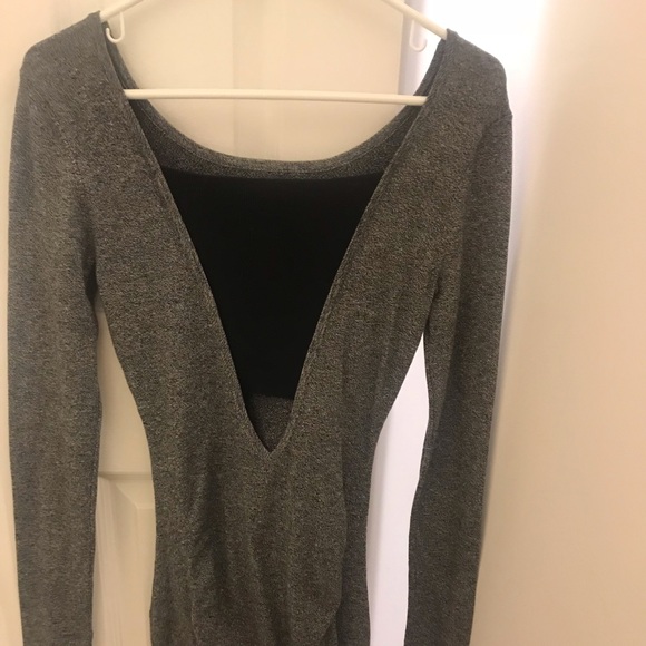 Express gray long sleeved dress - Picture 2 of 3